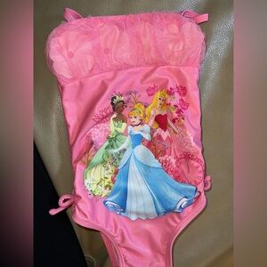 Disney Princess Pink Princess Trio One Piece UPF 50 NWOT